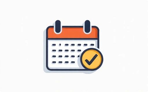 Calendario con una marca de verificación, simbolizando actualizaciones de políticas