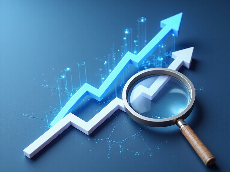 Gráfico de crecimiento de SEO mostrando aumento de tráfico web
