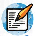 Icono de optimización de contenido con una pluma y engranajes