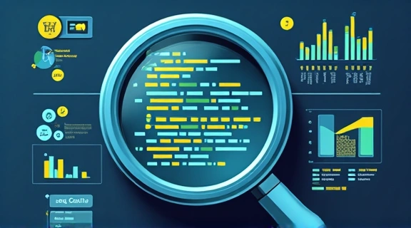Gráfico de análisis de datos y auditoría de SEO